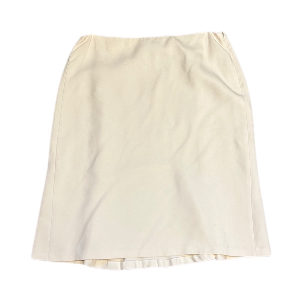 Ann Taylor Cream A-Line Skirt 100% silk